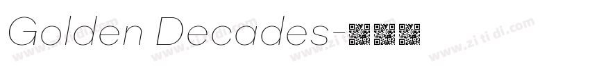 Golden Decades字体转换